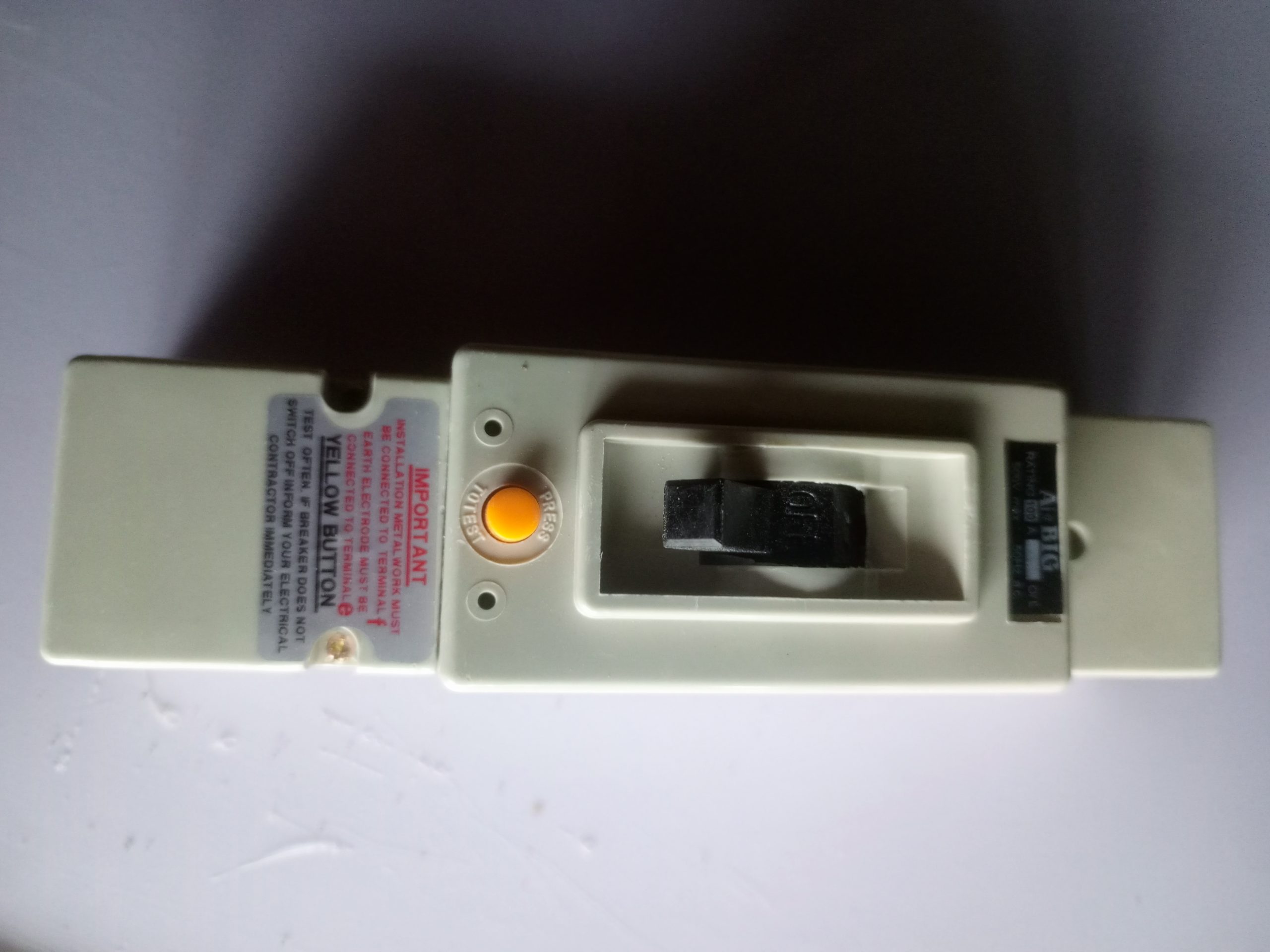 White Single-Phase Circuit Breaker